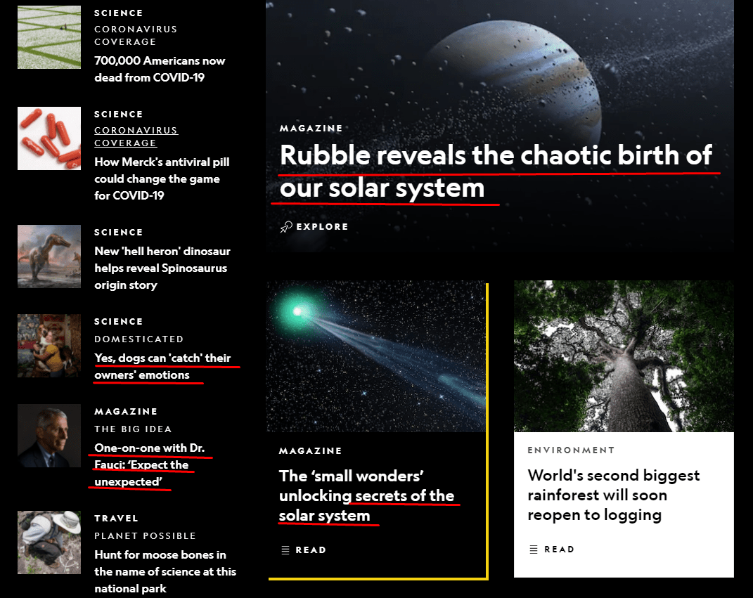 Information/scientific titles - screenshot 